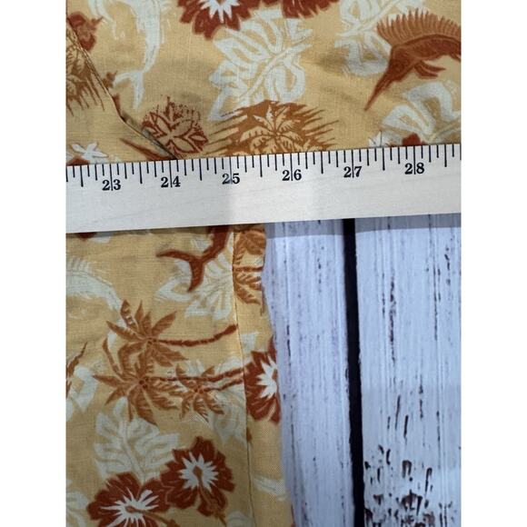 Columbia Hawaiian Fish Print Linen Cotton Shirt Men’s XL Aloha Beach Vibes - Picture 5 of 7